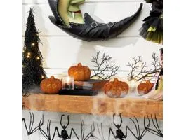 EGYEB Halloween-i tök dekoráció - 5,2 cm - habszivacs - glitteres - 4 db / csomag