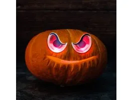 EGYEB Halloween-i ijesztő szempár - piros LED-es - elemes