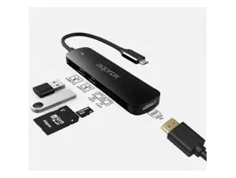 Approx APPC45 5-in-1 USB Type-C Adapter Black