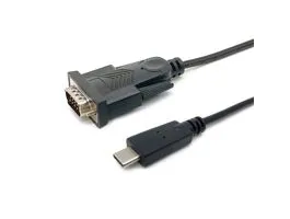 Equip Kábel - 133392 (USB-C to Serial (DB9), fekete, 1,5m)