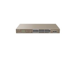 IP-COM Switch PoE - G1126P-24-410W (24x1Gbps, 2x SFP, 24 af/at PoE+ port, 370W, Rackbe szerelhető)