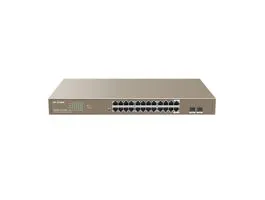IP-COM Switch Vezérelhető PoE - G3326P-24-410W (24x1Gbps, 2x SFP, 24 af/at PoE+ port, 370W, Rackbe szerelhető)