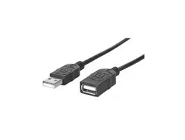 Manhattan Kábel - USB hosszabbító kábel (USB2.0, 180cm, Fekete)