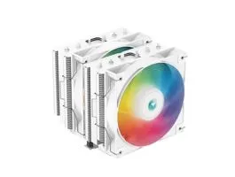 DeepCool CPU Cooler - AG620 WH ARGB (29,4 dB, max, 115,32 m3/h, 4pin PWM, 6 db heatpipe, 12cm, A-RGB LED, fehér)
