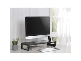 Equip Monitor Asztali állvány - 650881 (3x USB2.0, csúszásmentes, telefontartó, Max.: 15kg, acél, fekete)