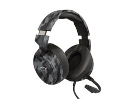 Trust Fejhallgató - GXT 433K Pylo  (Nagy-párnás, mikrofon, hangerőszabályzó, TRRS 3.5mm + 2x3,5mm jack kábel, fekete)