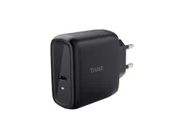 Trust Telefon töltő - Maxo (1port 65W USB-C, fekete, hálózati csatlakozó, telefon és notebook töltésére (5-20V))