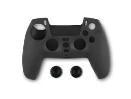 Spartan Gear PS5 kontroller szilikon skin fekete + thumb grips