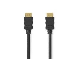 NEDIS Nagy Sebességű HDMI  kábel Ethernet HDMI Csatlakozó HDMI Csatlakozó 4K@30Hz ARC 10.2 Gbps 1.00 m Kerek PVC Fekete