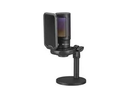 Sandberg Mikrofon - Streamer USB Microphone RGB (USB-C, Cardioid, RGB, 3,5 mm Jack fejhallgató kimenet, fekete)