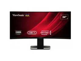 ViewSonic Monitor 34&quot; - VG3419C (VA, 120Hz, 21:9, 3440x1440, 3,5ms, 300cd/m2, Type-C, HDMI, DP, LAN, SPK, mag. áll.)