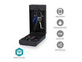 NEDIS SmartLife kulcstartó doboz Kulcsszéf Billentyűzár Kültéri IPX5 Fekete (BTHKB10BK)