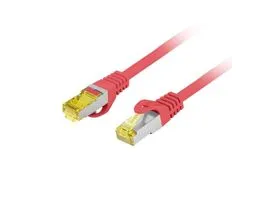NET Patch kábel CAT.6a S/FTP LSZH 0.5m piros, réz