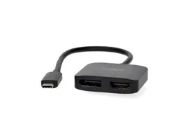 NEDIS USB-C Adapter USB 3.2 Gen 1 USB-C Dugasz DisplayPort Aljzat / HDMI Kimenet 8K@30Hz 0.20 m Kerek Nikkelezett Fekete
