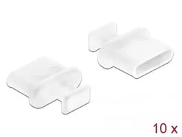 Delock Porvédő USB-C típusú kimenethez fogantyúval 10 db fehér (64094)
