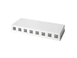 Logilink Üres doboz 8 Keystone modulhoz, felületre szerelhető, fehér (NK4035)