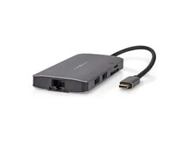 NEDIS USB Többportos Adapter USB 3.2 Gen 1 USB-C Dugasz HDMI Kimenet / Micro SD / RJ45 Aljzat / SD / USB-C Aljzat / 3x U