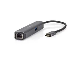 NEDIS USB Többportos Adapter USB 3.2 Gen 1 USB-C Dugasz HDMI Kimenet / RJ45 Aljzat / USB-A Aljzat / USB-C Aljzat 5 Gbps