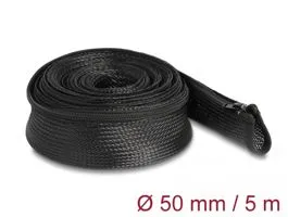 Delock Befont karmantyú zipzáras szorítóval hőállóság egészen 5 m x 50 mm-es fekete (19173)