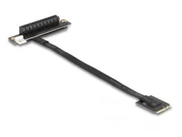 Delock M.2 kulcs A+E - PCIe x8 NVMe adapter hajlított 20 cm hosszú kábellel (64219)