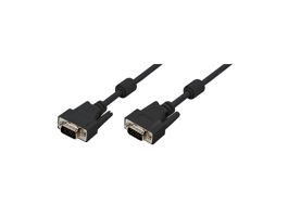 LogiLink VGA kábel, HD15/M - HD15/M, 1080p, 2x ferrit, fekete, 15 m (CV0017)