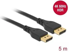Delock DisplayPort 1.2 kábel 4K 60 Hz 5 m retesz nélküli (85912)