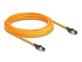 Delock RJ45 hálózati kábel USB Type-C  porttal megtalálási, önazonosítási funkcióval Cat.6A S/FTP 7,5 m narancssárga (80