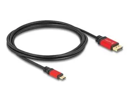 Delock USB Type-C  - DisplayPort kábel (DP Alt Mode) 8K 30 Hz-hez HDR funkcióval 2 m piros (80093)