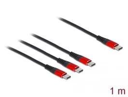Delock USB Ladekabel 3 in 1 USB Type-C  zu 3 x USB Type-C  1 m (86713)