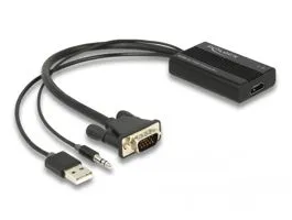 Delock HDMI VGA adapter audió funkcióval 25 cm (64172)