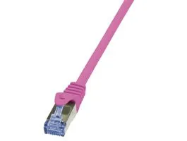 LogiLink Patch kábel PrimeLine, Cat.6A, S/FTP, rózsaszín, 1 m (CQ3039S)