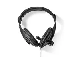 NEDIS PC headset Teljes Fület Befedő Kialakítás Stereo 1x 3.5 mm / 2x 3.5 mm Felhajtható Mikrofon Fekete (CHST210BK)