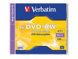 Verbatim DVD+RW 4,7GB 4x DVD lemez