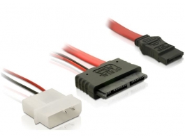 Delock Micro SATA anya + 2 tűs hálózati - SATA átalakító kábel (84384)