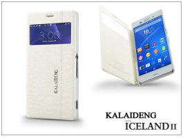 Sony Xperia Z3 (D6603) flipes tok - Kalaideng Iceland 2 Series View Cover - white