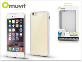 Apple iPhone 6 Plus/6S Plus hátlap - Muvit Frame TPU  - clear/silver