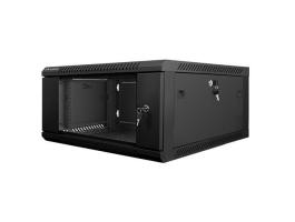 Lanberg 19&quot; fali rack szekrény 4U 600x600mm fekete (üvegajtó)