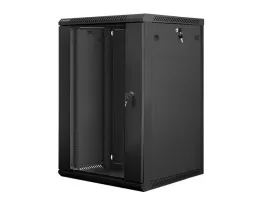 Lanberg 19&quot; fali rack szekrény 18U 600x600mm fekete (üvegajtó)
