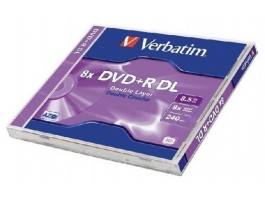 Verbatim DVD+R DL 8,5GB 8x Dual Layer normál tokos DVD lemez