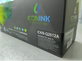 Iconink HP Q2612A Canon FX9 FX10 CRG-303 CRG-304 utángyártott 2000 oldal fekete toner (ICKN-Q2612A)