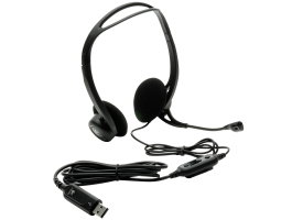 Logitech 960 fekete USB headset (981-000100)