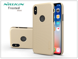 Apple iPhone X hátlap képernyővédő fóliával - Nillkin Frosted Shield Logo - gold