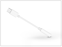 USB Type-C adapter 3,5 mm jack füllhallgatóhoz - fehér