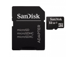 Sandisk 32GB SD micro (SDHC Class 4) memória kártya adapterrel (108097)