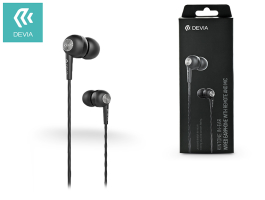 Devia univerzális sztereó felvevős fülhallgató - 3,5 mm jack - Devia Kintone In-Ear Wired Earphones - black