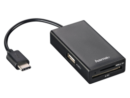 Hama (54144) USB2.0 Type-C Hub / Card Reader for Smartphone / Tablet / Notebook / PC