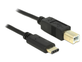 Delock (83330) Kábel USB Type-C 2.0 dugó &gt; USB2.0 B-típusú dugó 2m fekete