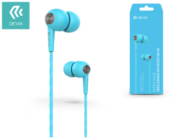 Devia univerzális sztereó felvevős fülhallgató - 3,5 mm jack - Devia Kintone  In-Ear Wired Earphones - kék