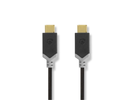 Nedis USB3.1 Kábel (1. Gen.) C Típusú apa - C Típusú apa 1m Antracit (CCBW64700AT10)