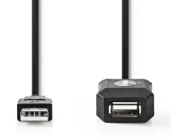 Nedis Aktív USB2.0 Hosszabbítókábel A apa - A Aljzat 5m Fekete (CCGP60EXTBK50)